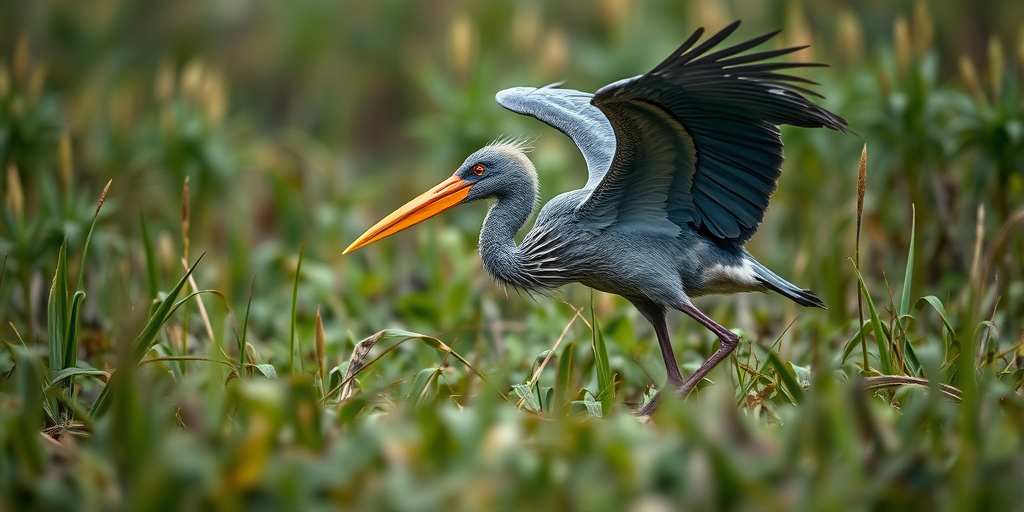 Behavioral Ecology and Feeding Strategies of The Shoebill Africas Dinosaur-like Bird